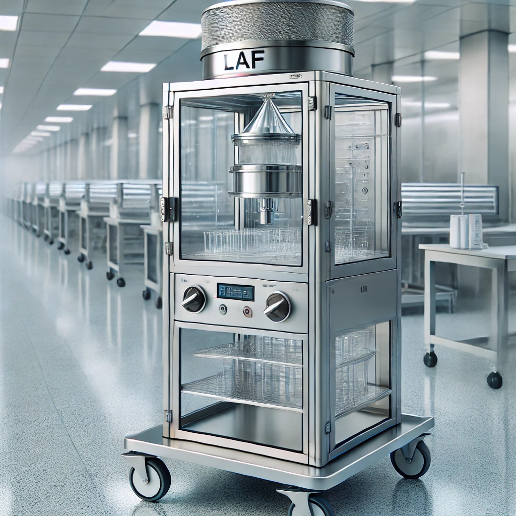 operation and cleaning of mobile LAF trolley