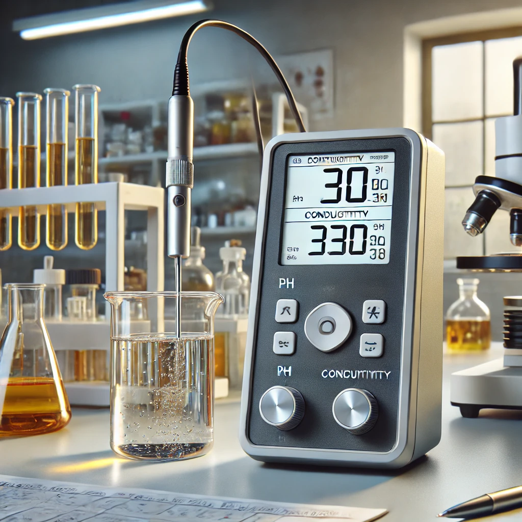 operation and cleaning of pH and conductivity meter