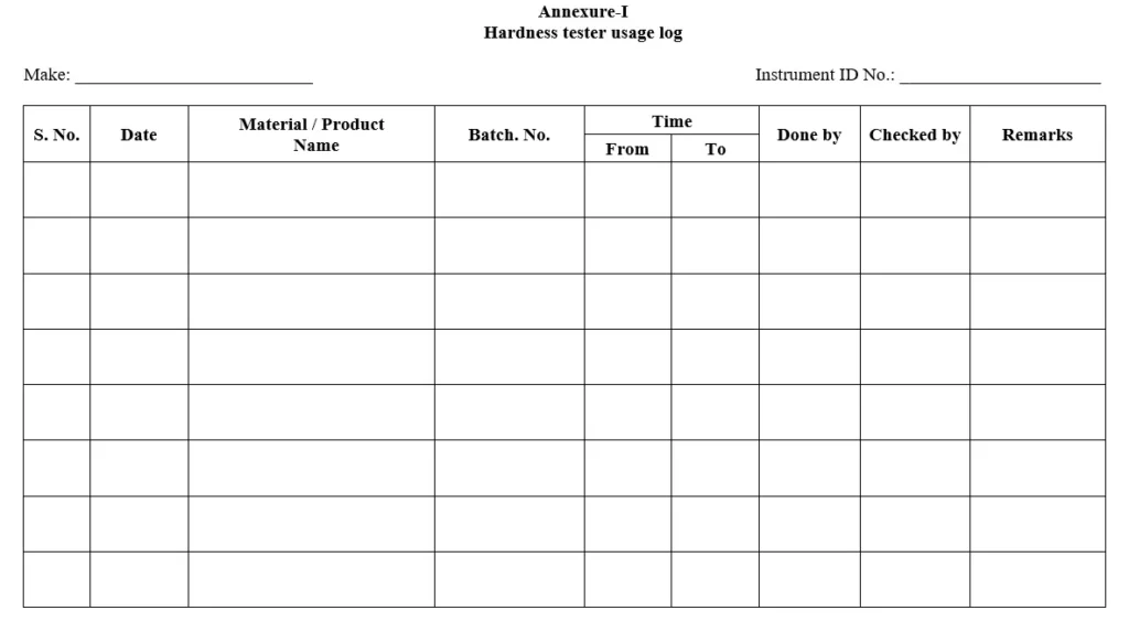operation and cleaning of tablet hardness tester