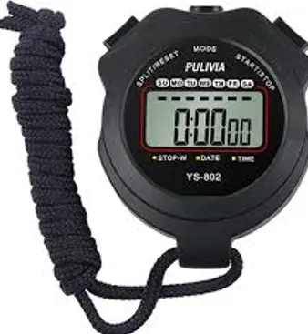 cleaning and calibration Of Digital Stop Watch.